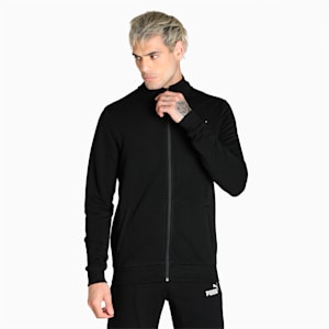 Men's Sweat Jacket, PUMA Black-PUMA White, extralarge-IND