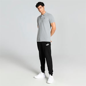 Active Essential Men's Slim Fit Polo, Medium Gray Heather, extralarge-IND
