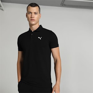 Active Men's Slim Fit Polo, PUMA Black-PUMA White, extralarge-IND