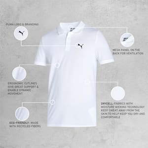 Active Men's Slim Fit Polo, PUMA White-Peacoat, extralarge-IND
