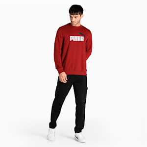 ESS+ 2 Big Logo Crew Men's Sweat Shirt, Intense Red, extralarge-IND