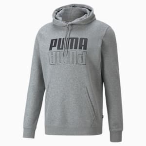 PUMA POWER Men's Regular Fit Hoodie, Medium Gray Heather, extralarge-IND