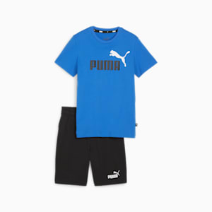 キッズ ボーイズ 半袖 Tシャツ アンド ショーツ セット 120-160cm, Racing Blue, extralarge-JPN