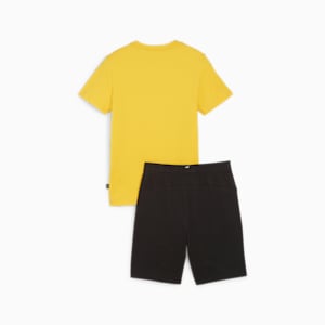 キッズ ボーイズ 半袖 Tシャツ アンド ショーツ セット 120-160cm, Yellow Sizzle, extralarge-JPN