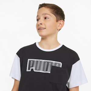 キッズ ボーイズ ALPHA リラックス 半袖 Tシャツ 120-160cm, Puma Black