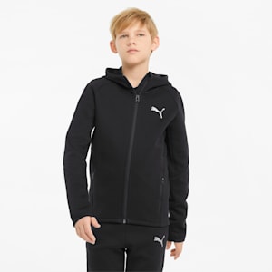 キッズ ボーイズ EVOSTRIPE フルジップ フーディー 120-160cm, Puma Black
