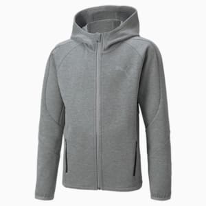 キッズ ボーイズ EVOSTRIPE フルジップ フーディー 120-160cm, Medium Gray Heather