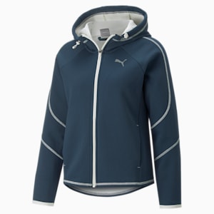 Evostripe Full-Zip Women's Hoodie, Marine Blue, extralarge-IND