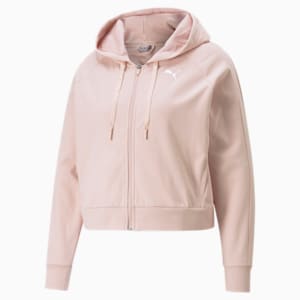 Modern Sports Full-Zip Women's Relaxed Fit Hoodie, Rose Quartz, extralarge-IND