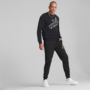Essentials+ Big Logo Men's Sweatpants, Puma Black