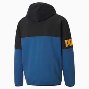 Power Cat Full-Zip Men's Regular Fit Hoodie, Lake Blue, extralarge-IND