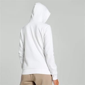 Metallic Logo Women's Regular Fit Hoodie, PUMA White, extralarge-IND