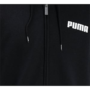 Essentials Full-Zip Training Men's Hoody, Cotton Black