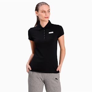 Essentials Women's Piqué Polo, Cotton Black