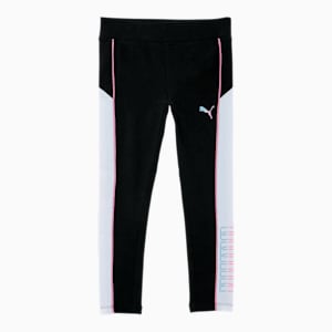 Graphic Colorblocked Little Kids' Leggings, PUMA BLACK/MULTI, extralarge