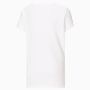 Girls' Cotton Jersey Graphic Tee Big Kids, PUMA WHITE, extralarge