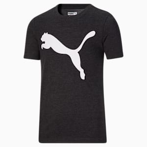 T-shirt avec gros logo PUMA Cat Enfant et adolescent, BLACK HEATHER, extralarge