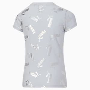 Luminous Logo AOP Tee Big Kids, ARCTIC ICE, extralarge