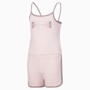 Modern Sports Jersey Romper Big Kids, CHALK PINK, extralarge