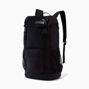 PUMA Flap Top Backpack, Black, extralarge