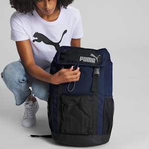 PUMA Flap Top Backpack, NAVY, extralarge