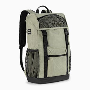 PUMA Flap Top Backpack, OLIVE/BLACK, extralarge