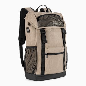 PUMA Flap Top Backpack, NATURAL, extralarge