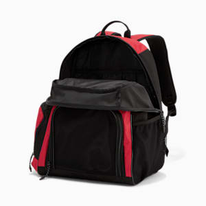 PUMA Hat Trick Basketball Backpack, Red/Black