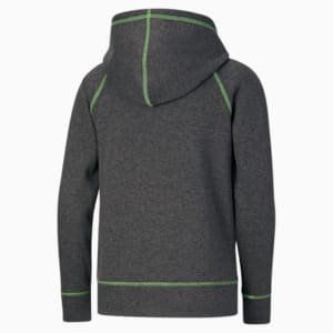 Neon Stitch Fleece Hooded Jacket Big Kids, CHARCOAL HEATHER