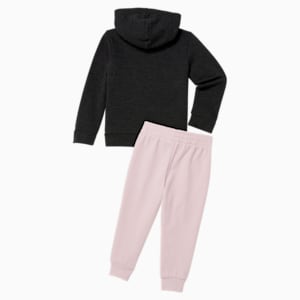 Sparkles and Stripes Toddlers' Two Piece Set, BLACK HEATHER