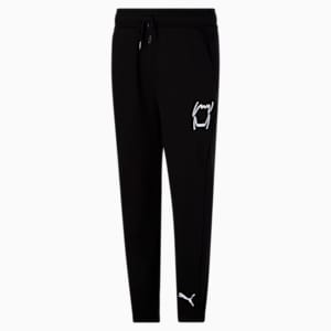 Basketball Pack Fleece Big Kids' Joggers, PUMA BLACK