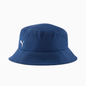 PUMA Split Vent Bucket Hat, BLUE/TAN, extralarge