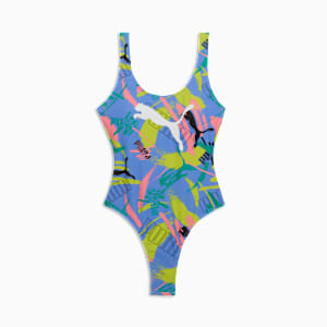 One Piece Women's Swim Suit, BLUE SKIES, extralarge