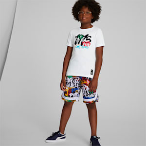 Block Party Big Kids' Shorts, Cheap Cerbe Jordan Outlet WHITE, extralarge