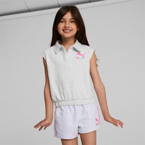 Brighter Days Pack French Terry Big Kids' Sleeveless Tee, WHITE HEATHER, extralarge