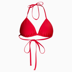 Wrap Triangle Women's Bikini Top, RED