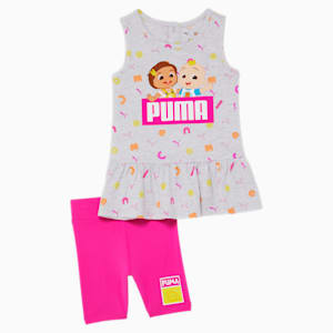 PUMA x COCOMELON Infant Two-Piece Sleeveless Set , WHITE HEATHER