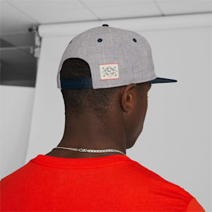 PUMA NYC Bruckner Cap, GREY/NAVY, extralarge