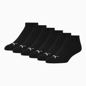 Calcetines cortos de media felpa PUMA, caña media (paquete de 6), BLACK / GREY, extralarge