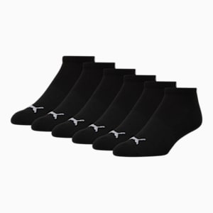 Men's Half-Terry Low Cut Socks (6 Pack), BLACK / GREY, extralarge