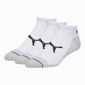 Calcetines cortos de felpa Select para hombre (paquete de 3), WHITE / BLACK, extralarge