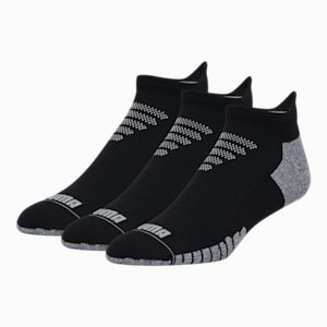 Men's Half-Terry Low Cut Socks (3 Pack), BLACK / GREY, extralarge