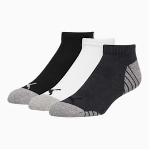 Men's Half-Terry Low Cut Socks (3 Pairs), WHITE / MULTI, extralarge