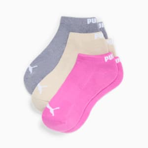 Calcetines cortos de media felpa PUMA para mujer (paquete de 3), PURPLE / BROWN, extralarge