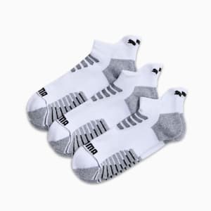 Calcetines cortos de felpa PUMA para mujer (paquete de 3), WHITE / BLACK, extralarge