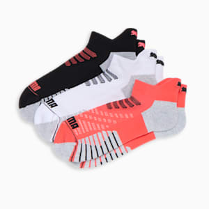 Women's Half-Terry Low Cut Socks (3 Pairs), CORAL, extralarge