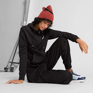 Long Knit Beanie, DARK RED, extralarge