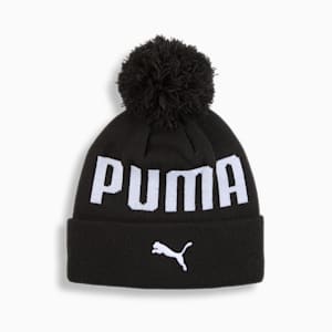 PUMA Pom Pom Kids' Beanie, BLACK, extralarge