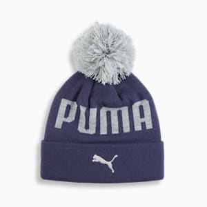 PUMA Pom Pom Kids' Beanie, NAVY, extralarge