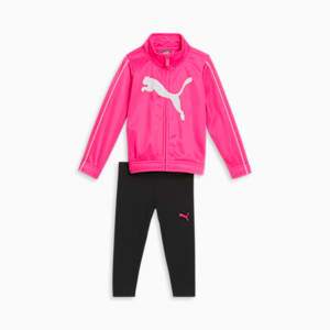 Two-Piece Big Cat Logo Toddlers' Track Jacket Set, KNOCKOUT PINK, extralarge